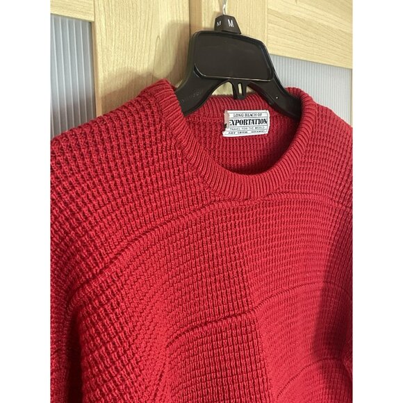 Vintage Women’s Holiday Pullover Sweater Sz M Red Preppy Unisex Christmas Casual - Picture 2 of 5